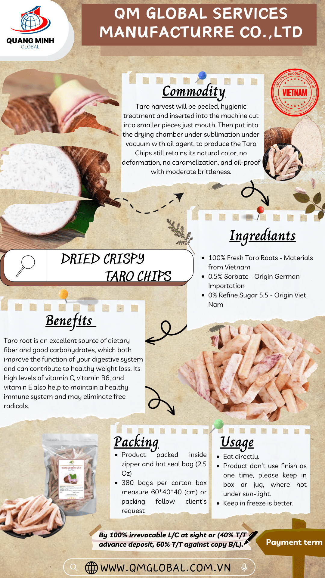 khoai môn sấy giòn