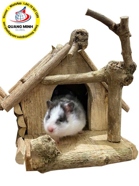 NATURAL WOOD HOUSE FOR HAMSTER / REPTILES / SMALL PETS