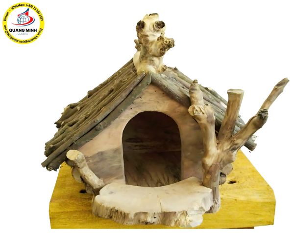 NATURAL WOOD HOUSE FOR HAMSTER / REPTILES / SMALL PETS